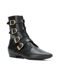 Bottines en cuir noires Philosophy di Lorenzo Serafini