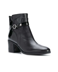 Bottines en cuir noires Geox