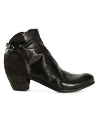 Bottines en cuir noires Officine Creative