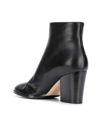 Bottines en cuir noires Sergio Rossi