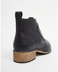 Bottines en cuir noires Park Lane