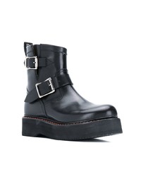 Bottines en cuir noires R13