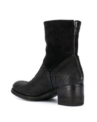 Bottines en cuir noires Pantanetti