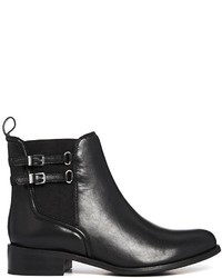 Bottines en cuir noires Faith