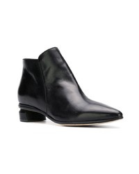 Bottines en cuir noires Officine Creative