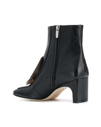 Bottines en cuir noires Sergio Rossi