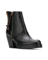 Bottines en cuir noires Acne Studios