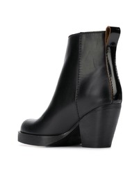 Bottines en cuir noires Acne Studios