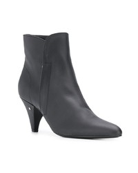 Bottines en cuir noires Laurence Dacade