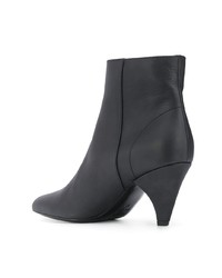 Bottines en cuir noires Laurence Dacade