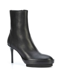 Bottines en cuir noires Ann Demeulemeester