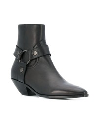 Bottines en cuir noires Saint Laurent