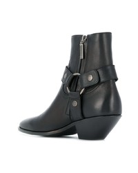 Bottines en cuir noires Saint Laurent