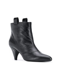 Bottines en cuir noires Laurence Dacade