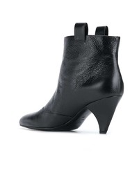 Bottines en cuir noires Laurence Dacade