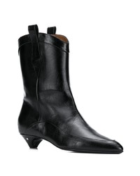 Bottines en cuir noires Laurence Dacade