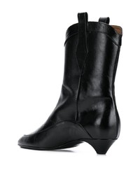 Bottines en cuir noires Laurence Dacade