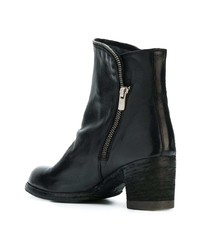 Bottines en cuir noires Officine Creative