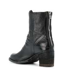 Bottines en cuir noires Officine Creative