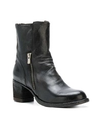 Bottines en cuir noires Officine Creative