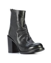 Bottines en cuir noires Officine Creative