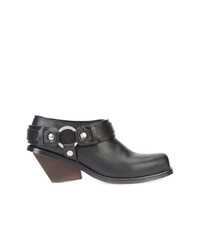 Bottines en cuir noires Wanda Nylon