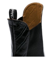 Bottines en cuir noires Chloé