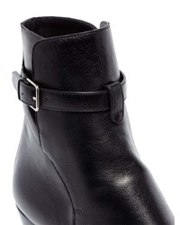 Bottines en cuir noires Saint Laurent