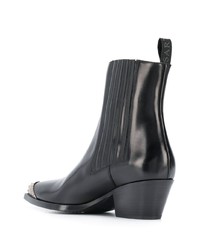 Bottines en cuir noires Sartore