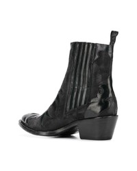 Bottines en cuir noires Sartore