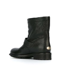 Bottines en cuir noires Jimmy Choo