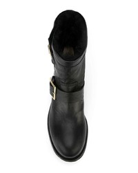 Bottines en cuir noires Jimmy Choo