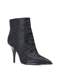 Bottines en cuir noires Casadei