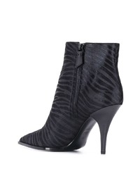 Bottines en cuir noires Casadei