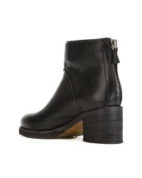 Bottines en cuir noires Del Carlo