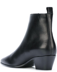 Bottines en cuir noires Saint Laurent