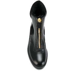 Bottines en cuir noires Casadei