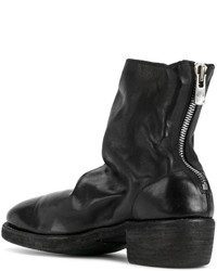 Bottines en cuir noires Guidi