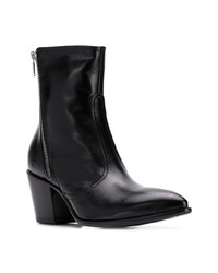 Bottines en cuir noires Rocco P.