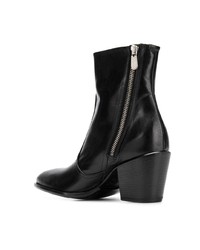 Bottines en cuir noires Rocco P.