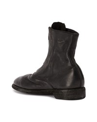 Bottines en cuir noires Guidi