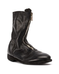 Bottines en cuir noires Guidi