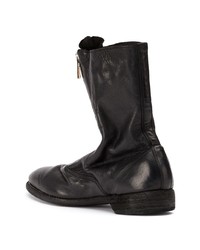 Bottines en cuir noires Guidi