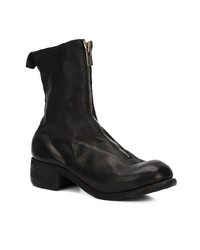 Bottines en cuir noires Guidi