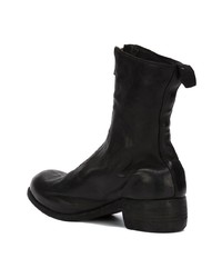 Bottines en cuir noires Guidi