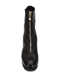 Bottines en cuir noires Guidi