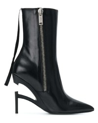 Bottines en cuir noires Unravel Project