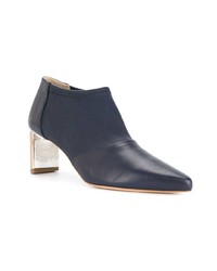 Bottines en cuir ornées bleu marine Gabriela Hearst