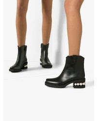 Bottines en cuir ornées noires Nicholas Kirkwood