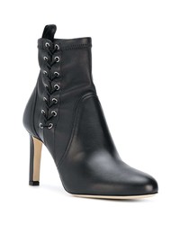 Bottines en cuir ornées noires Jimmy Choo